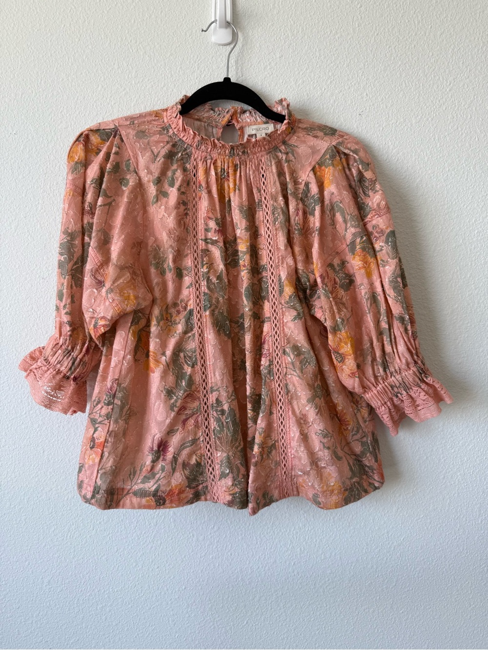 Pilcro Puff-Sleeve High-Neck Blouse - Picture 6 of 10